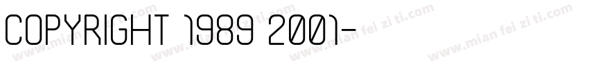 Copyright 1989 2001字体转换